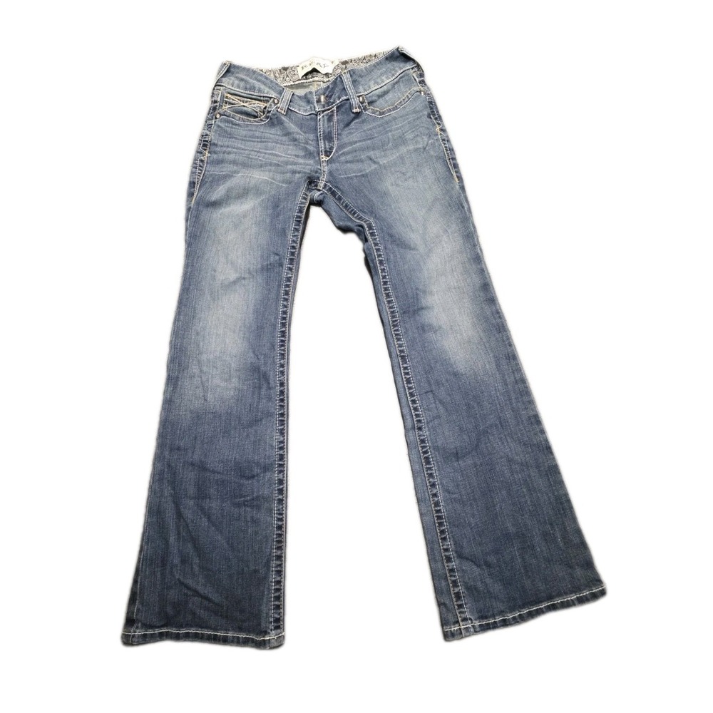 Ariat Real Denim Jeans Womens 29x31 Mid Rise Boot Cut Western Cowgirl Stretch